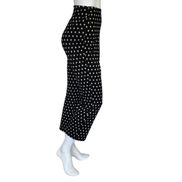 Anthropologie | Women's Black with White Geometric Print Pull On Pants | Size: S - Picture 3 of 6
